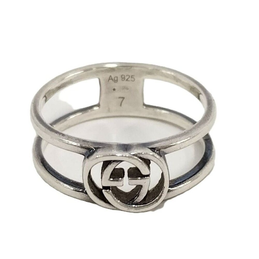 Gucci Rings Ring Interlocking G SV 925 Silver - Picture 1 of 10